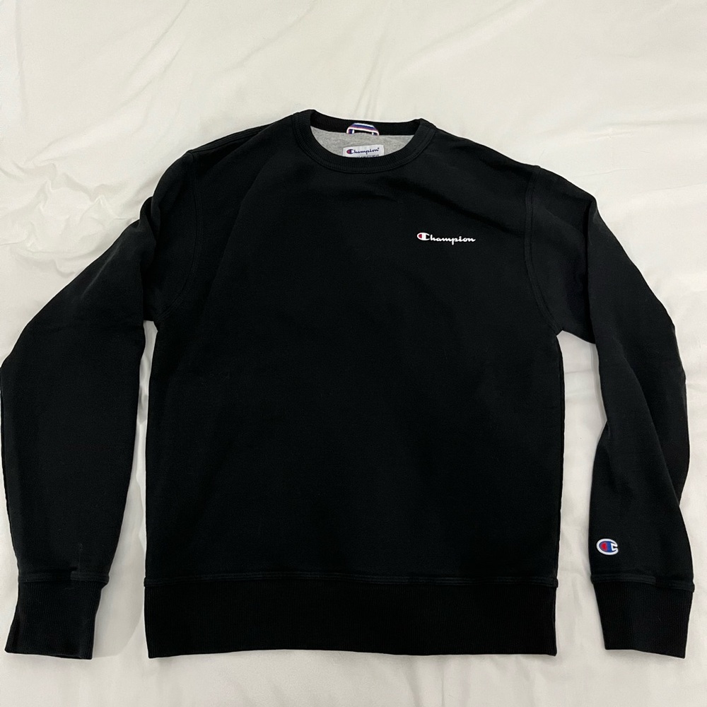Champion Black Crew Sweatshirt Medium Men’s